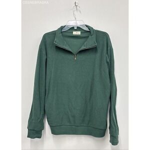 URBAN DAIZY Grren Classic 3/4 Zip Sweater - Size S‎
